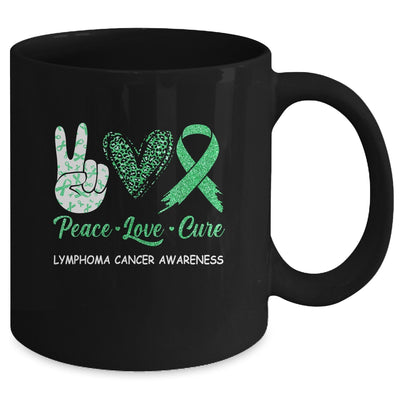 Lymphoma Cancer Awareness Peace Love Cure Leopard Mug Coffee Mug | Teecentury.com