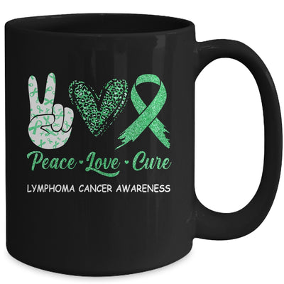 Lymphoma Cancer Awareness Peace Love Cure Leopard Mug Coffee Mug | Teecentury.com