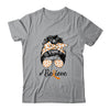 MS Leukemia Awareness Messy Bun Warrior Believe Orange T-Shirt & Tank Top | Teecentury.com