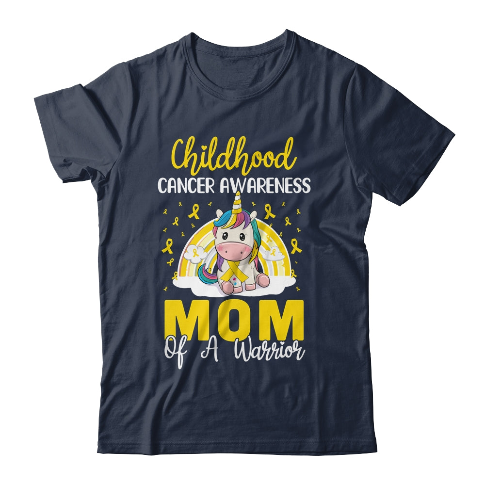 Magical Unicorn Proud Mom Of Childhood Cancer Ribbon T-Shirt & Hoodie | Teecentury.com