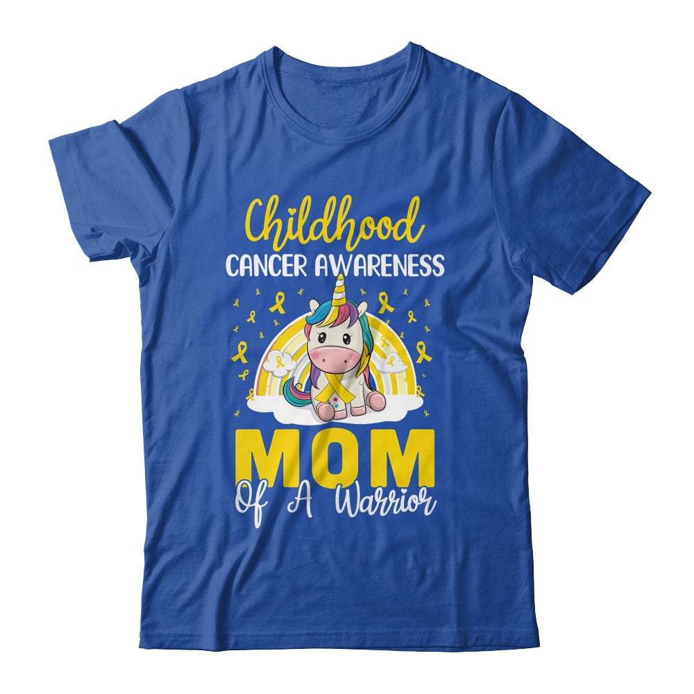 Magical Unicorn Proud Mom Of Childhood Cancer Ribbon T-Shirt & Hoodie | Teecentury.com