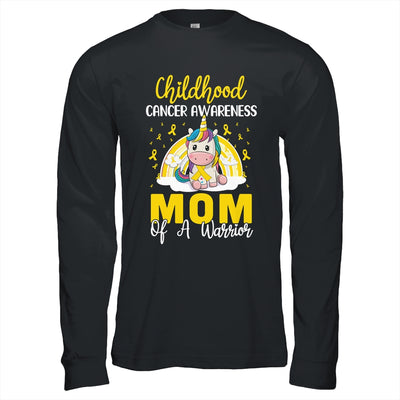 Magical Unicorn Proud Mom Of Childhood Cancer Ribbon T-Shirt & Hoodie | Teecentury.com