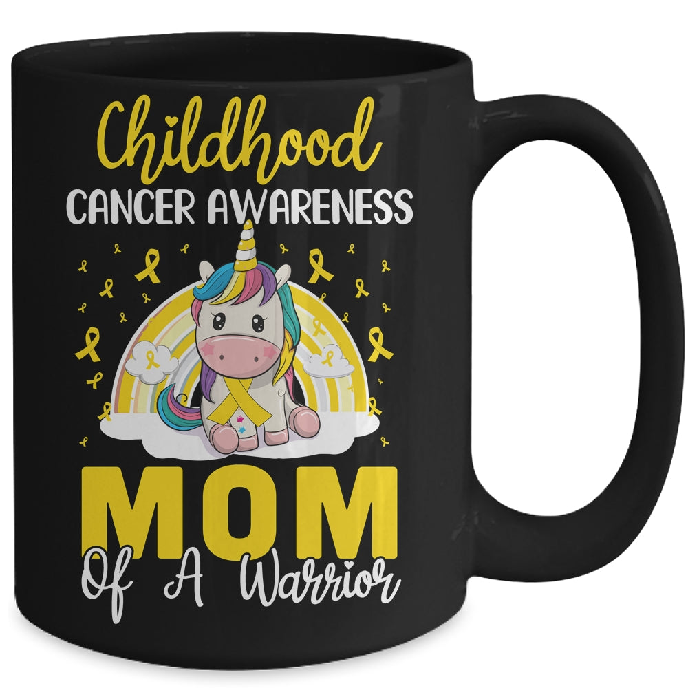 Magical Unicorn Proud Mom Of Childhood Cancer Ribbon Mug Coffee Mug | Teecentury.com