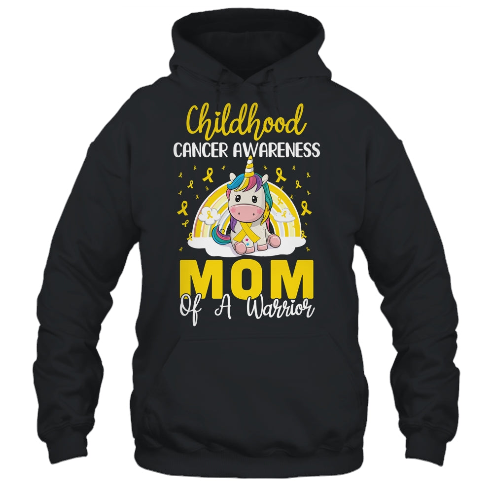 Magical Unicorn Proud Mom Of Childhood Cancer Ribbon T-Shirt & Hoodie | Teecentury.com