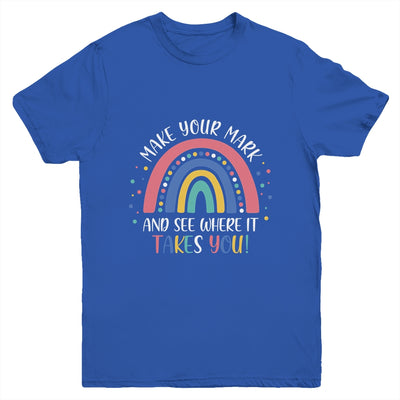 Make Your Mark And See Where It Takes You Rainbow Dot Day Youth Youth Shirt | Teecentury.com