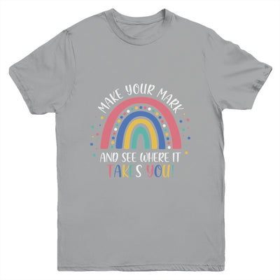 Make Your Mark And See Where It Takes You Rainbow Dot Day Youth Youth Shirt | Teecentury.com