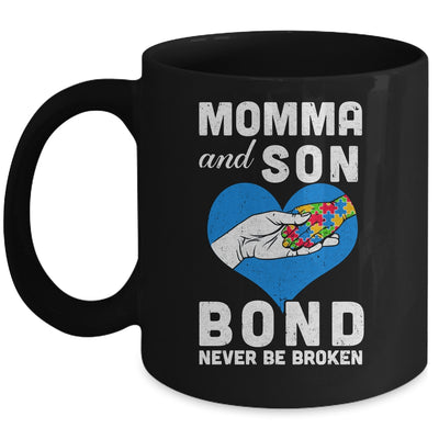 Mama And Son Bond Never Be Broken Autism Mom Support Puzzle Mug | teecentury