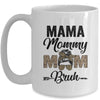 Mama Mommy Mom Bruh Leopard Messy Bun Mothers Day Mug | teecentury