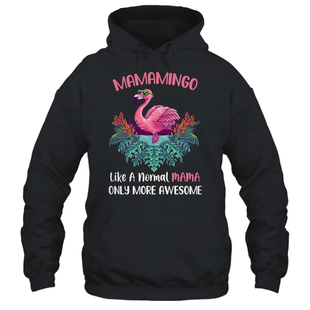 Mamamingo Like An Mama Only Awesome Floral Flamingo Gift T-Shirt & Hoodie | Teecentury.com