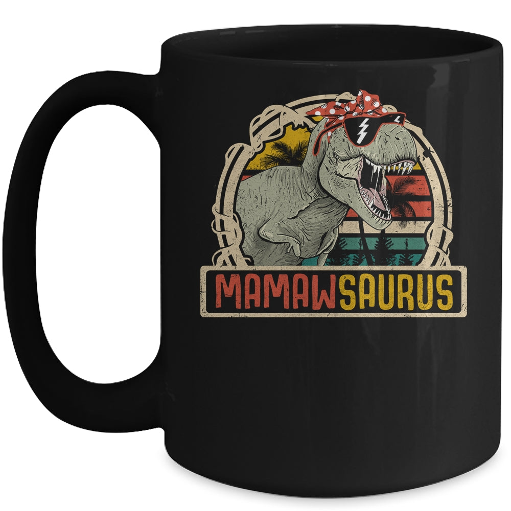 Mamawsaurus T Rex Dinosaur Mamaw Saurus Family Matching Mug Coffee Mug | Teecentury.com