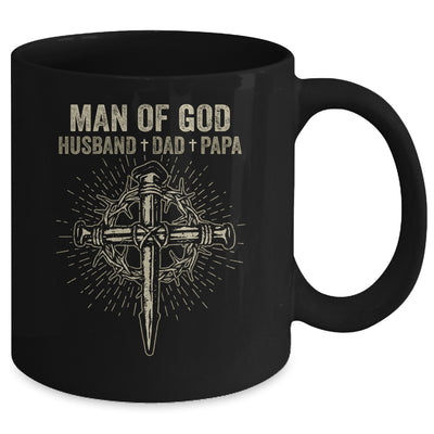 Man Of God Husband Dad Papa Fathers Day Mug Coffee Mug | Teecentury.com