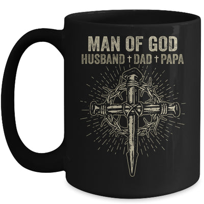 Man Of God Husband Dad Papa Fathers Day Mug Coffee Mug | Teecentury.com