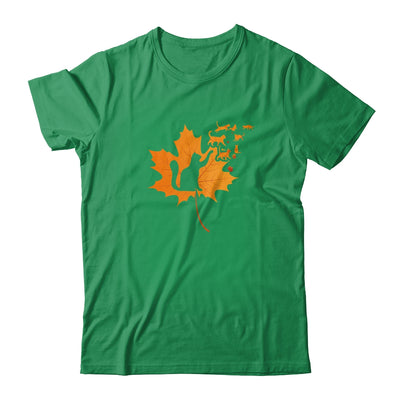 Maple Cat Leaf Fall Hello Autumn Funny Cat Kitten Lover T-Shirt & Sweatshirt | Teecentury.com