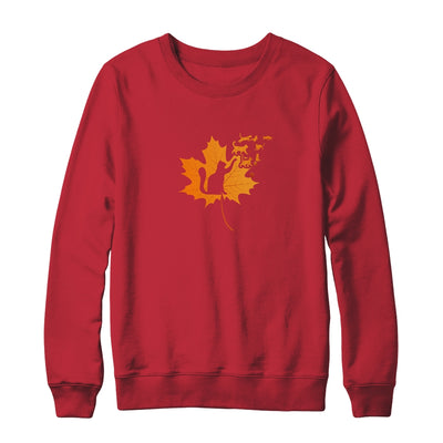 Maple Cat Leaf Fall Hello Autumn Funny Cat Kitten Lover T-Shirt & Sweatshirt | Teecentury.com