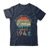 March 1942 Vintage 80 Years Old Retro 80th Birthday T-Shirt & Hoodie | Teecentury.com