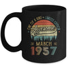 March 1957 Vintage 65 Years Old Retro 65th Birthday Mug Coffee Mug | Teecentury.com