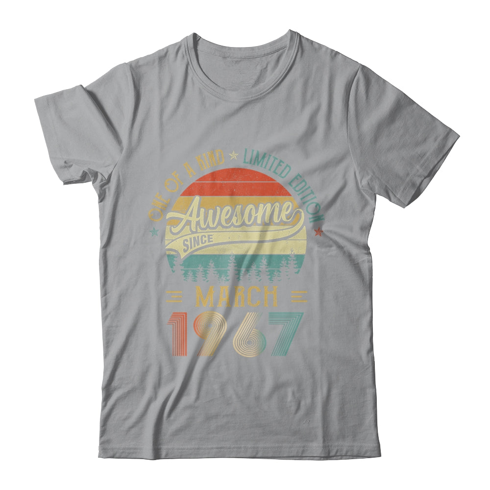 March 1967 Vintage 55 Years Old Retro 55th Birthday T-Shirt & Hoodie | Teecentury.com