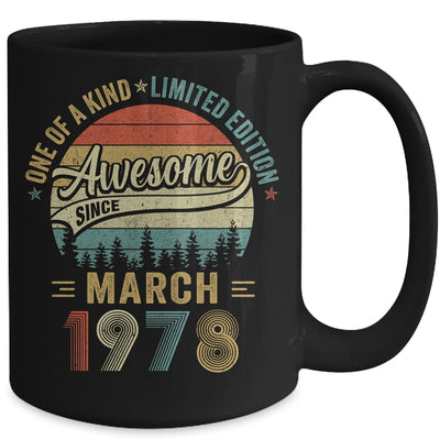 March 1978 Vintage 45 Years Old Retro 45th Birthday Mug | teecentury