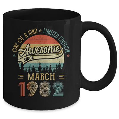 March 1982 Vintage 40 Years Old Retro 40th Birthday Mug Coffee Mug | Teecentury.com