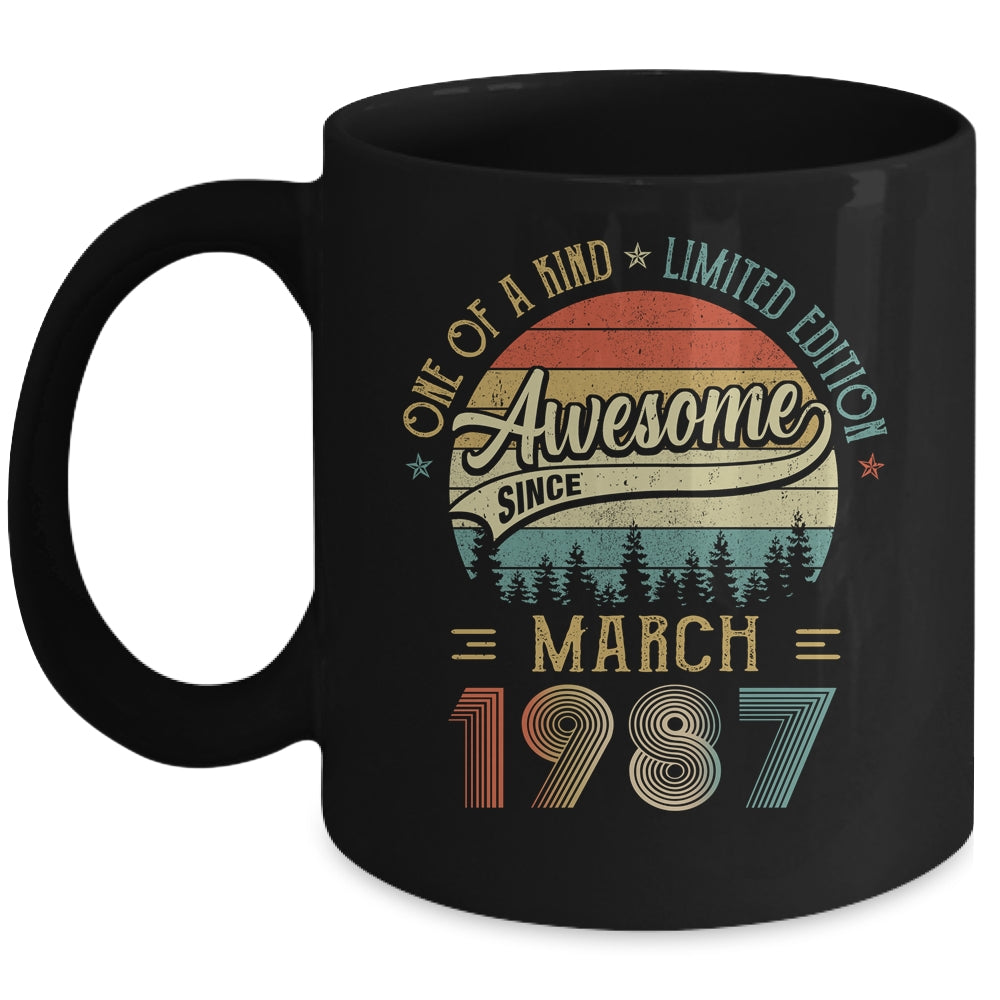 March 1987 Vintage 35 Years Old Retro 35th Birthday Mug Coffee Mug | Teecentury.com