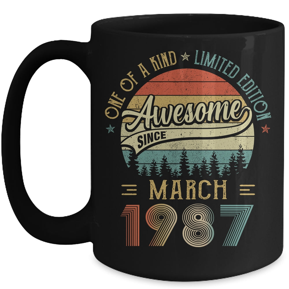 March 1987 Vintage 35 Years Old Retro 35th Birthday Mug Coffee Mug | Teecentury.com