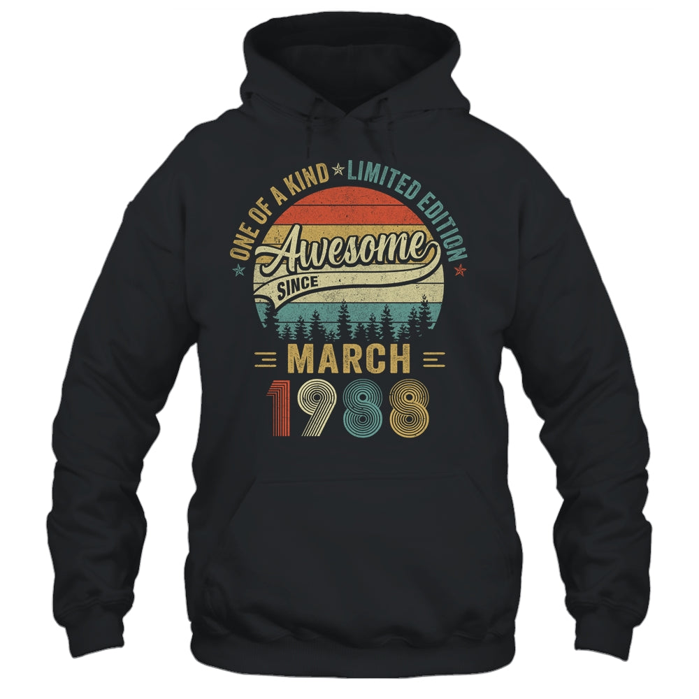 March 1988 Vintage 35 Years Old Retro 35th Birthday Shirt & Hoodie | teecentury