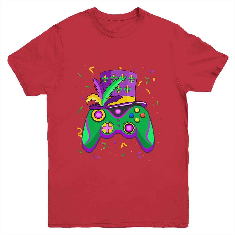 Mardi Gras Gamer Kids Gaming Boys Costume Youth Shirt | teecentury