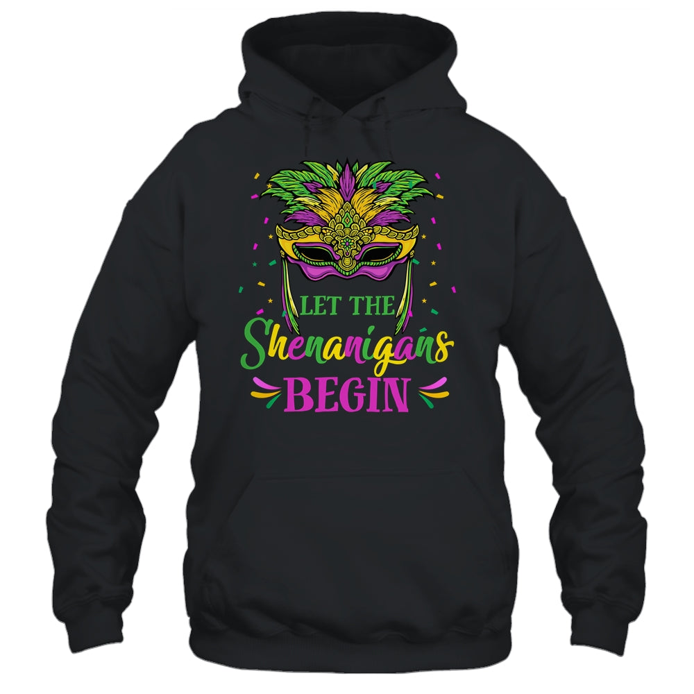 Mardi Gras Mask Costume Let The Shenanigans Begin Womens T-Shirt & Tank Top | Teecentury.com