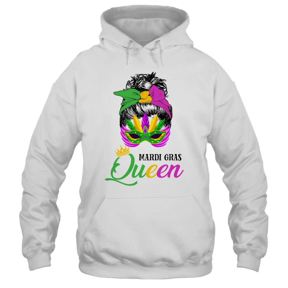 Mardi Gras Queen Carnival Costume Messy Bun T-Shirt & Tank Top | Teecentury.com