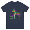 Mardi Gras Trex Dinosaur Lovers Boy Mardi Grawr Youth Shirt | teecentury