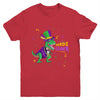 Mardi Gras Trex Dinosaur Lovers Boy Mardi Grawr Youth Shirt | teecentury