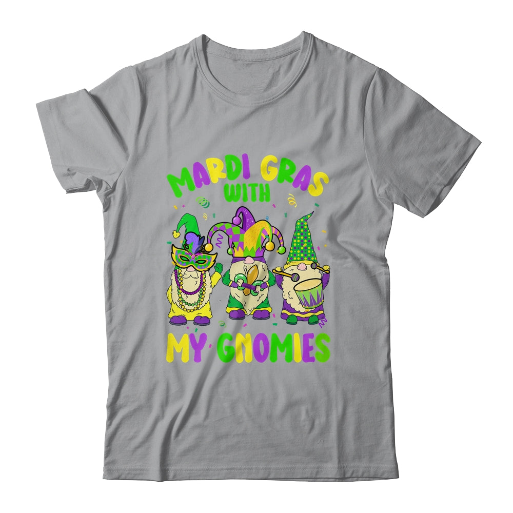 Mardi Gras With My Gnomies Funny Mardi Gras Three Gnomes Shirt & Tank Top | teecentury