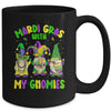 Mardi Gras With My Gnomies Funny Mardi Gras Three Gnomes Mug | teecentury