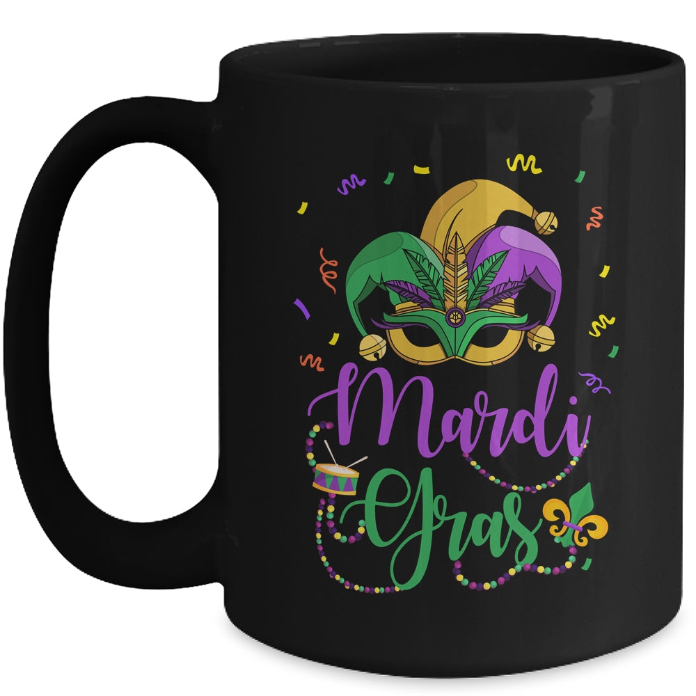 Mardi Gras Womens Girls Mask Beads New Orleans Party Mug | teecentury