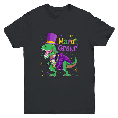 Mardi Grawr T-Rex Dinosaur Dino Mardi Gras For Kids Boy Youth Youth Shirt | Teecentury.com