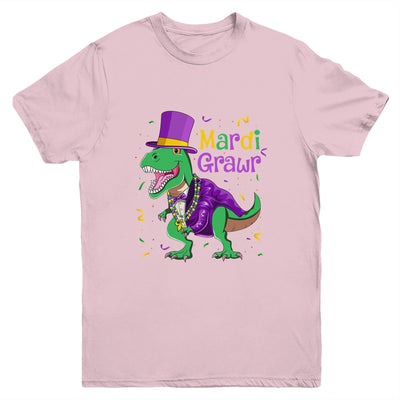 Mardi Grawr T-Rex Dinosaur Dino Mardi Gras For Kids Boy Youth Youth Shirt | Teecentury.com