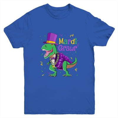 Mardi Grawr T-Rex Dinosaur Dino Mardi Gras For Kids Boy Youth Youth Shirt | Teecentury.com