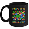 Master Builder Funny Building Blocks For Boys Men Mug | teecentury