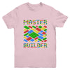 Master Builder Funny Building Blocks For Boys Men Youth Shirt | teecentury