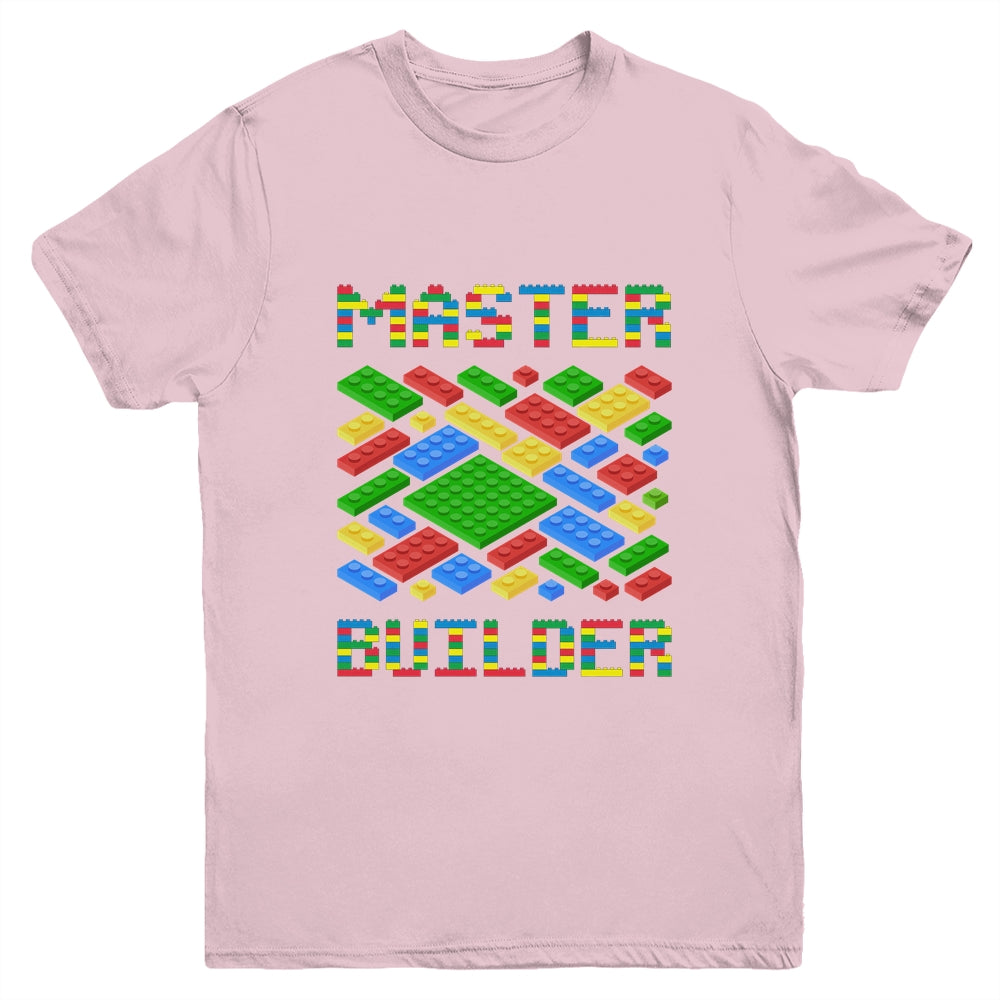 Master Builder Funny Building Blocks For Boys Men Youth Shirt | teecentury