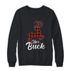 Matching Couples Christmas Pajamas Buffalo Plaid Her Buck T-Shirt & Sweatshirt | Teecentury.com