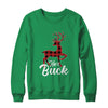 Matching Couples Christmas Pajamas Buffalo Plaid Her Buck T-Shirt & Sweatshirt | Teecentury.com