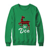 Matching Couples Christmas Pajamas Buffalo Plaid His Doe T-Shirt & Sweatshirt | Teecentury.com