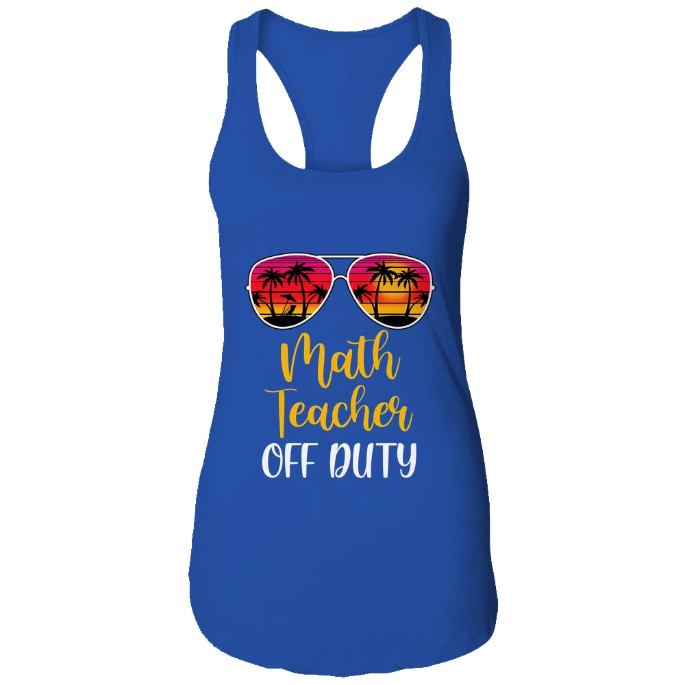 Math Teacher Off Duty Sunglasses Beach Sunset T-Shirt & Tank Top | Teecentury.com