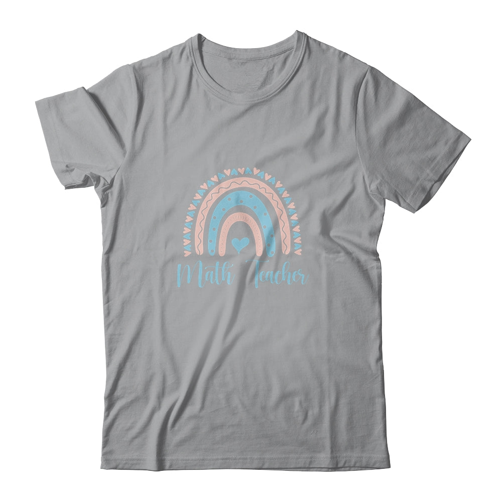 Math Teacher With Rainbow Design T-Shirt & Tank Top | Teecentury.com