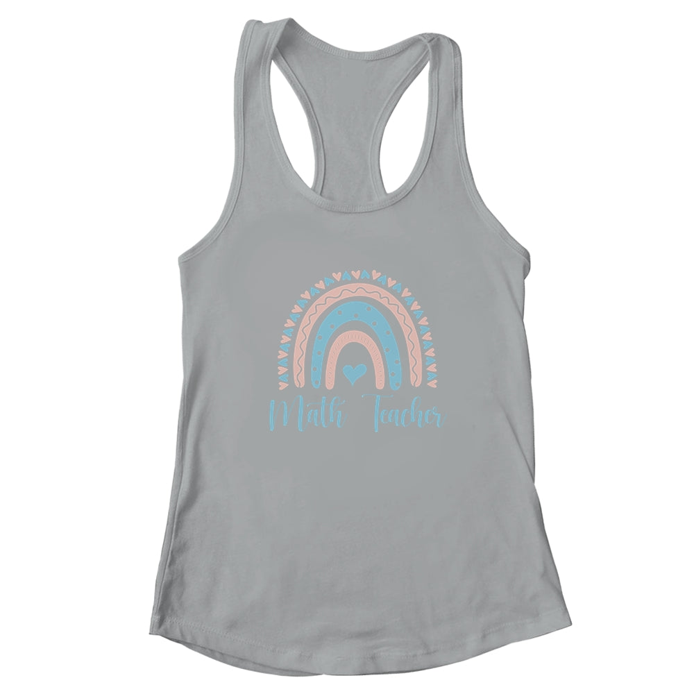 Math Teacher With Rainbow Design T-Shirt & Tank Top | Teecentury.com