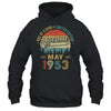 May 1953 Vintage 70 Years Old Retro 70th Birthday Shirt & Hoodie | teecentury