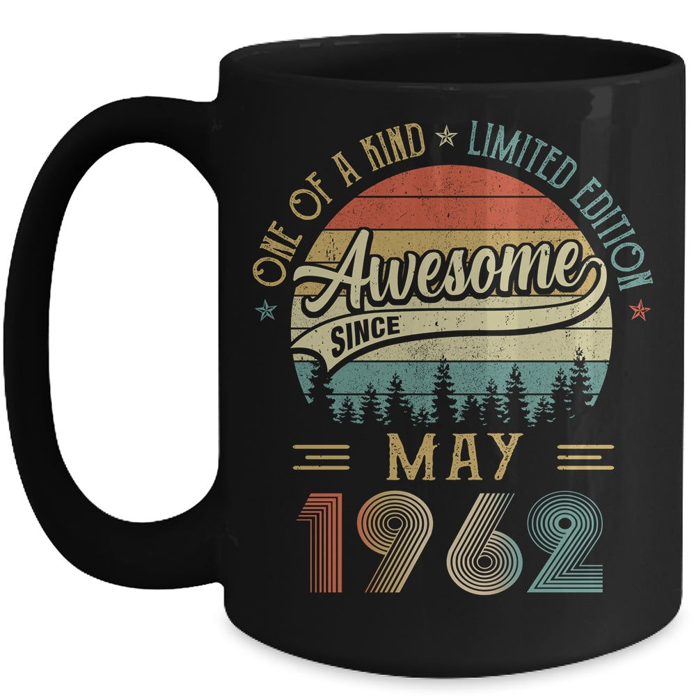 May 1962 Vintage 60 Years Old Retro 60th Birthday Mug Coffee Mug | Teecentury.com