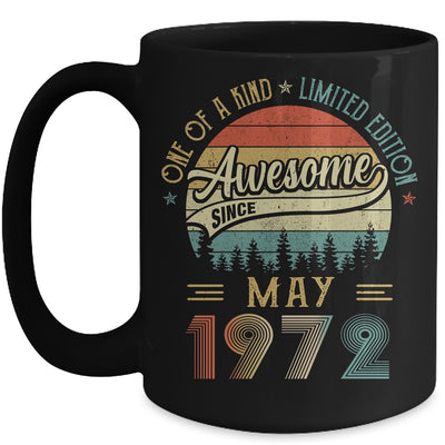 May 1972 Vintage 50 Years Old Retro 50th Birthday Mug Coffee Mug | Teecentury.com