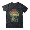 May 1983 Vintage 40 Years Old Retro 40th Birthday Shirt & Hoodie | teecentury